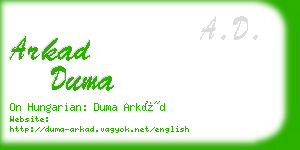 arkad duma business card